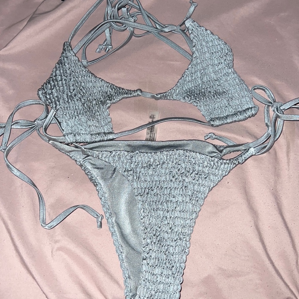 Zaful smocked bikini set